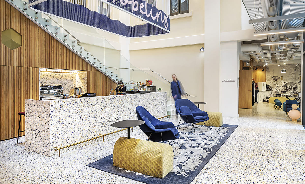 Projet WELLIO GOBELINS en terrazzo LucemStone